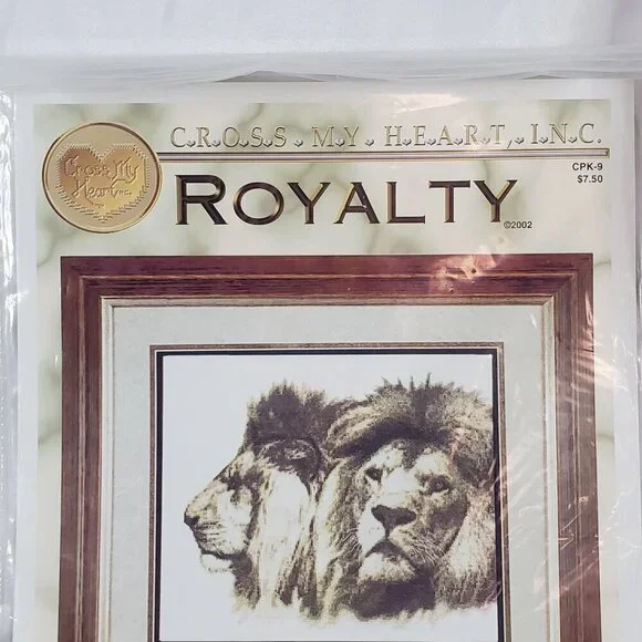 Cross My Heart Royalty Counted Cross Stitch Kit CPX-9 Lions Portrait Design - Picture 2 of 6